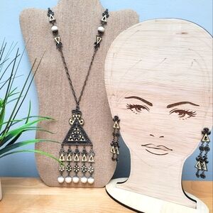 VENDOME | Rare Vintage Signed Necklace Earring Set